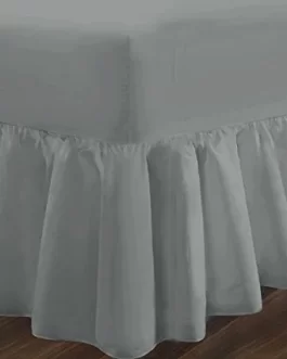 Percale Polycotton Frilled Valance Fitted Sheet In 12 Colour.